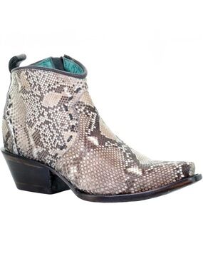 Corral Genuine Python Snakeskin Leather Ankle Bootie